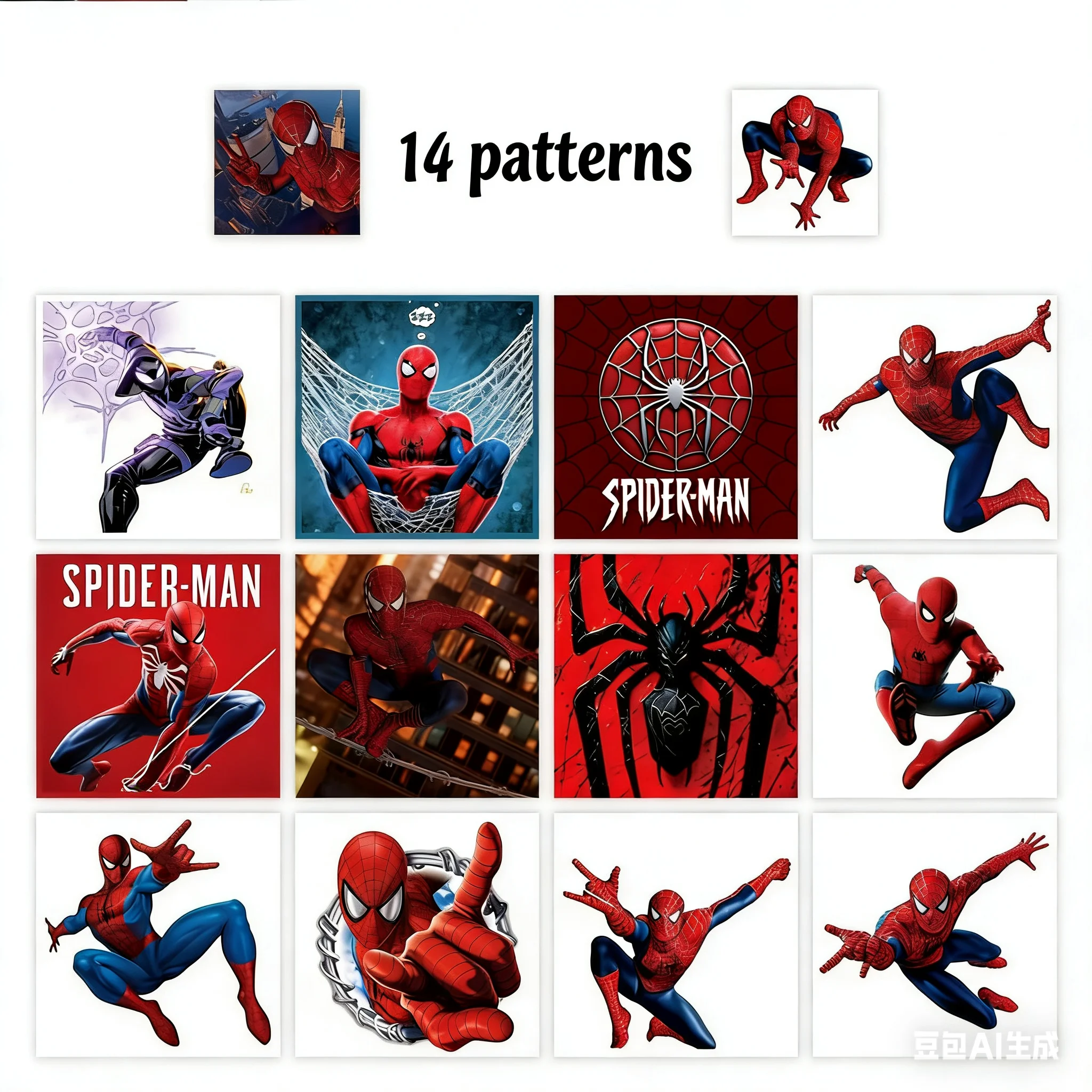 500Pcs 스파이더맨 스티커 롤, 14가지 스타일 귀여운 슈퍼히어로 데칼 물병 노트북 수하물 어린이 파티 선물용