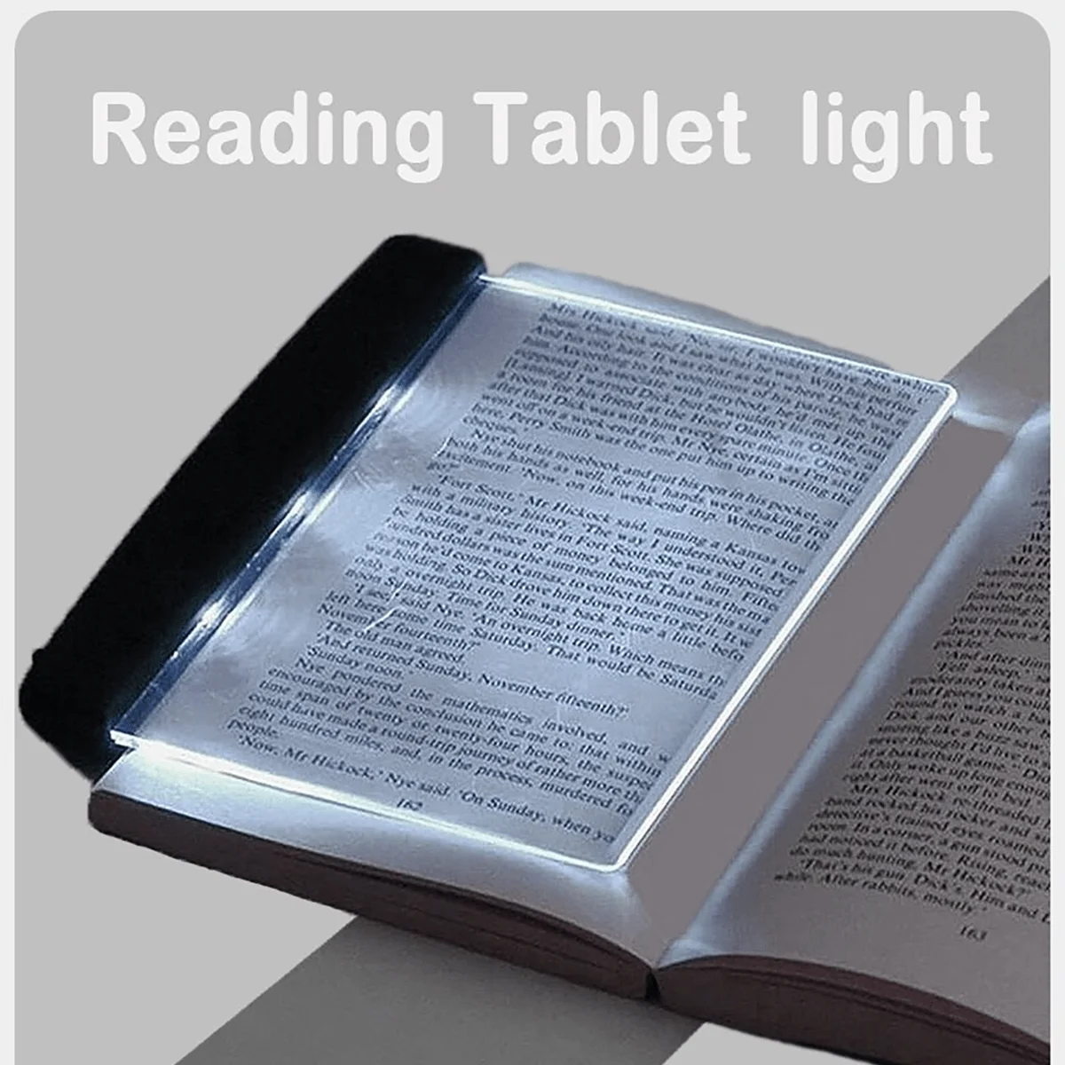 LED Tablet Reading Light Eye-Care Book Light for Night Reading Battery Powered Bedtime Reading Lamp