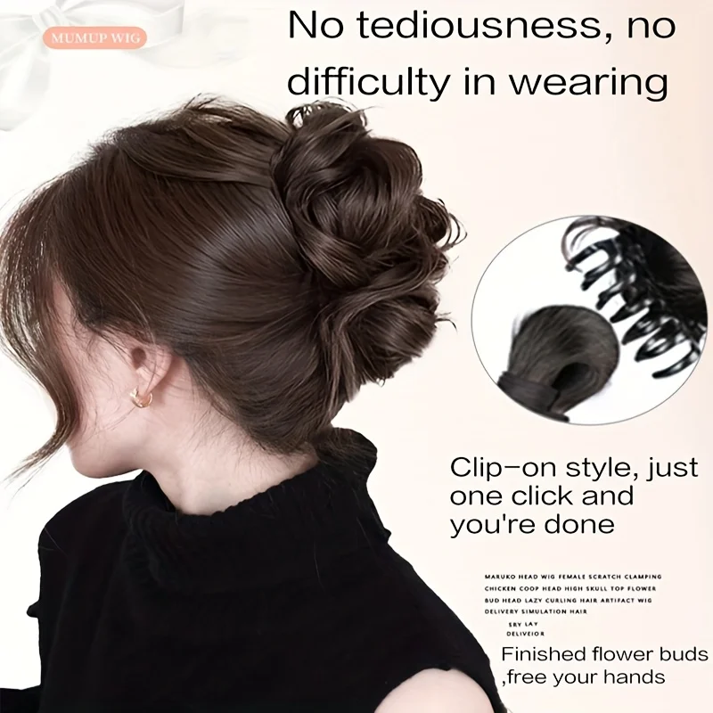 Women's elegant grip clip is simple and easy to wear, synthetic wigs are suitable for everyday wear