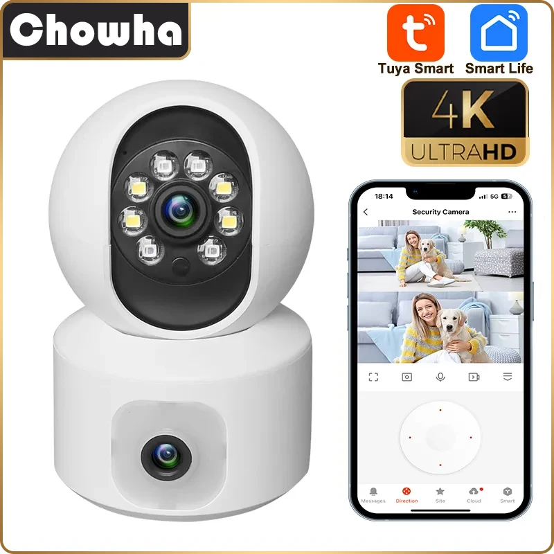 Tuya 4Mp Smart Mini Wifi Ip Camera Indoor Wireless Surveillance Auto Tracking Of Human Home Security Cctv Baby Pet Monitor