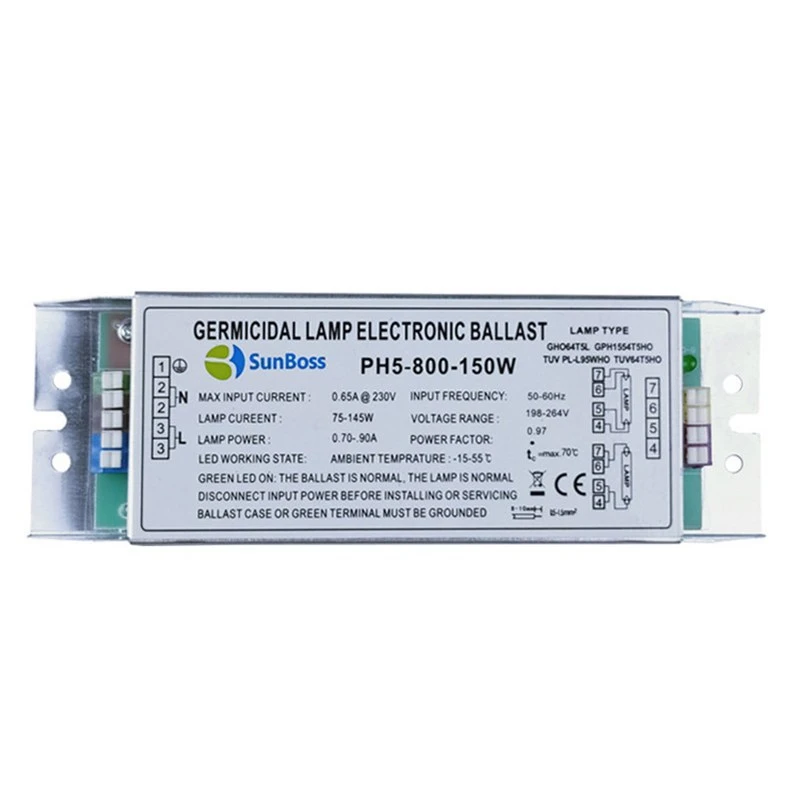 Lâmpada Eletrônica Germicida uv Tratamento de Gases Residuais Tubo Ultravioleta Placa uv de Reator Lâmpada Ardente Retificador Ph5800150w 220v