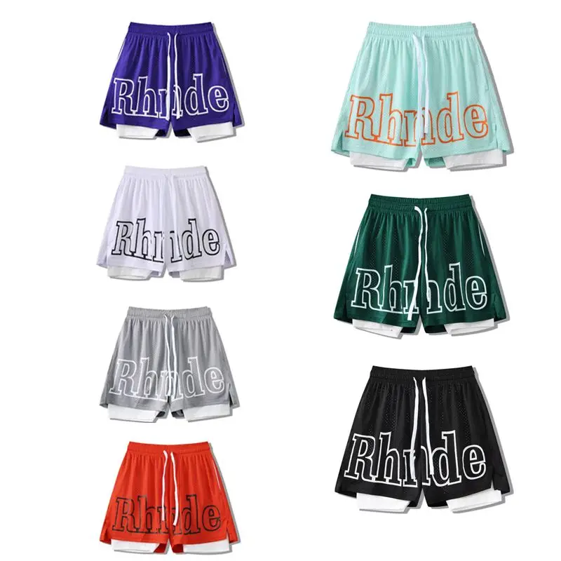 

American sports shorts Summer fitness three point basketball anti-slip training casual pants running quick dry letter loose