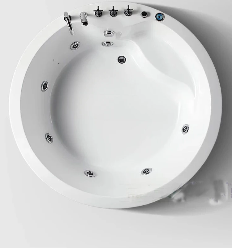 Vasca Da Bagno Rotonda, Termostatica Idromassaggio, Freestanding Vasca Da Bagno In Acrilico