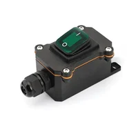 Outdoor On/Off Waterproof IP67 Junction Box Inline Power Cord 110V-220V 12V-24V Marine Rocker Switch 20A High Current Connetor 6