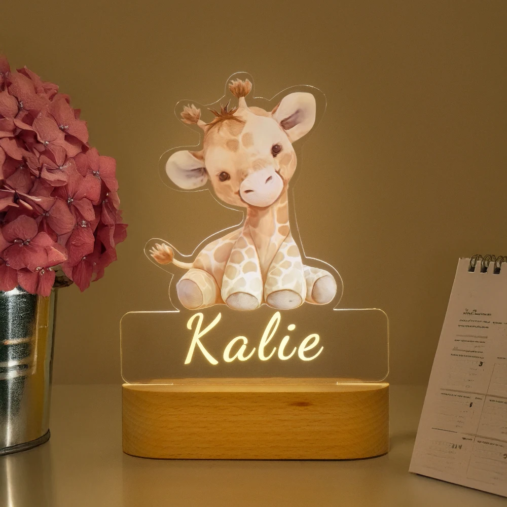 Elephant Animal Night Light Custom Child Nightlight Bedroom Bedside lamp LED Lamp Mood Lighting Home Decor Kids Birthday Gift