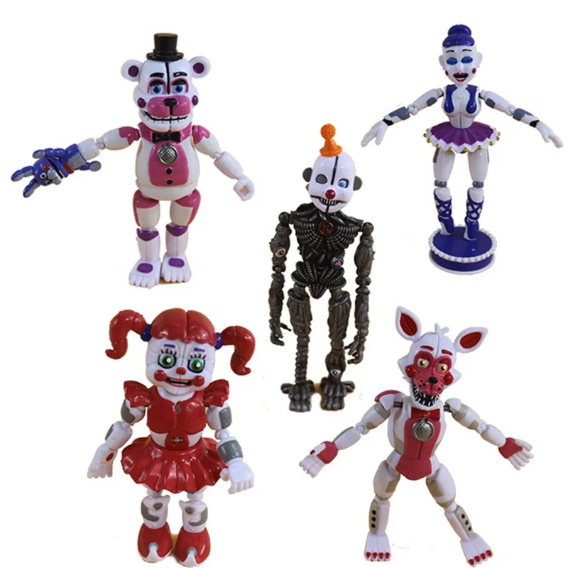 5 Pcs/Set Midnight Toy Bear Game Funtime Foxy Sister Location