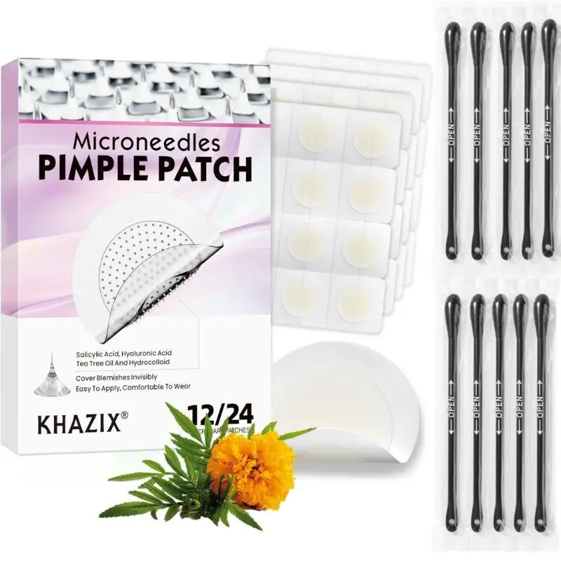 Cystic Acne Micro Needle Pimple Patches – Intensive Deep Blemish Healing Hydrocolloid Treatment (12-Pack)