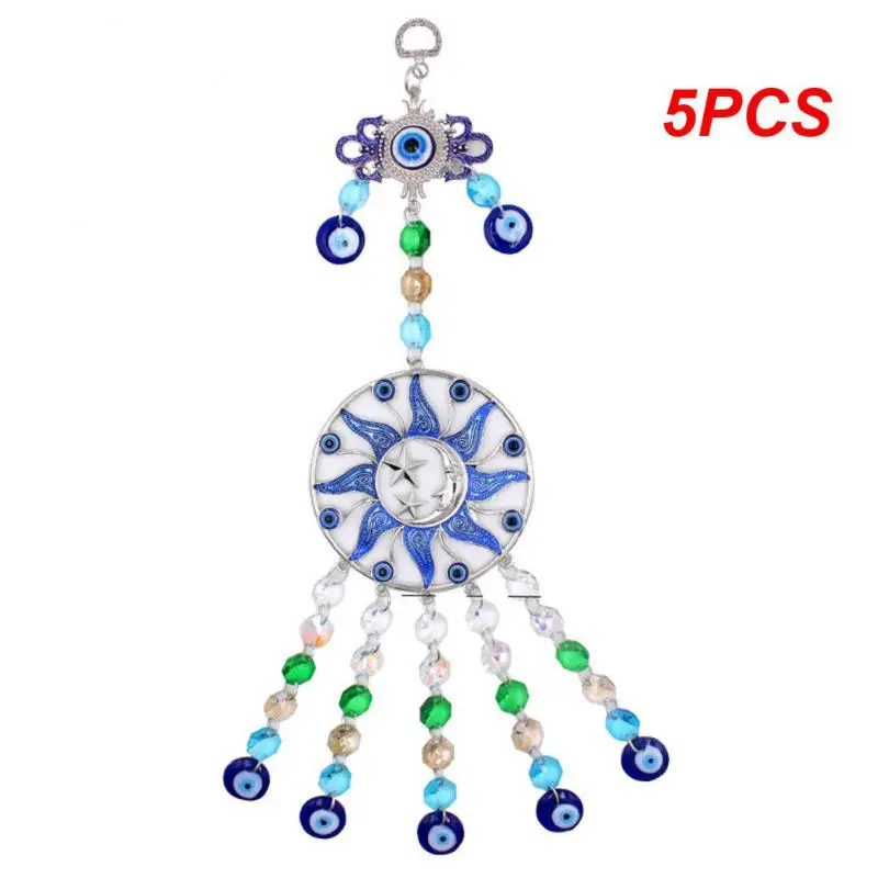 

5PCS Blue Eye Demon Eye Pendant Lucky Charm Blue Wall Decoration Interior Pendant Wall Mount Ornaments Home New Year Supplies