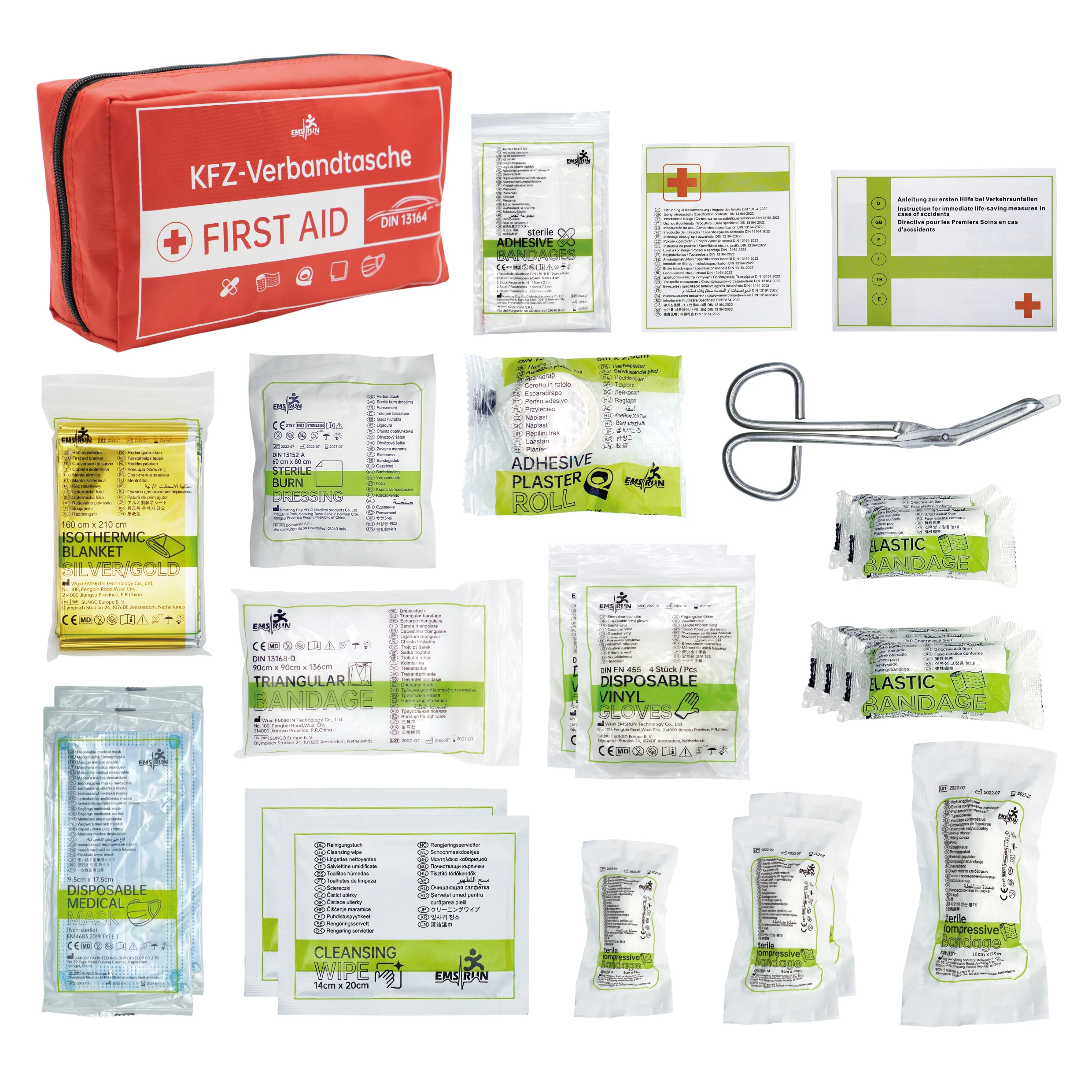 FirstAidKitDIN13164EmergencyMedicalFirstAidBagCarFirstAid