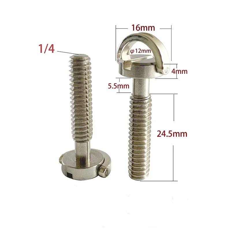 Camera accessories Metal screw adapter Screw mount adapter Camera screw mount 30mm 26mm Long Shank 1/4 Camera Screw Adapter Foldable D Ring for Tripod Monopod Baseplate Rig