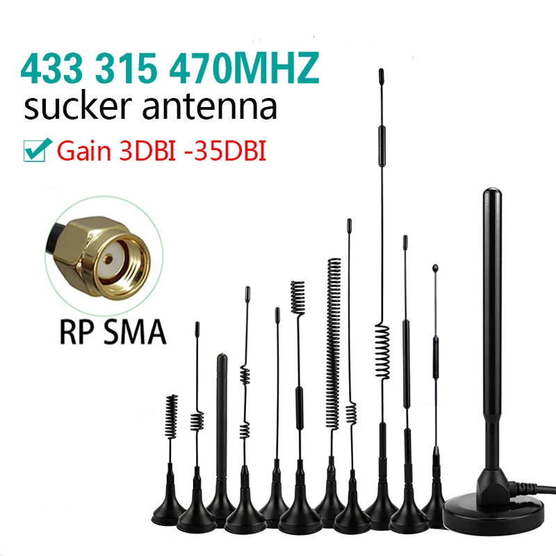 Gws Lora 433Mhz 315Mhz 470Mhz Sma Femmina Modulo Wireless Omnidirezionale Lorawan Sucker Antenna 3M Rg174 Sistema Smart Meter