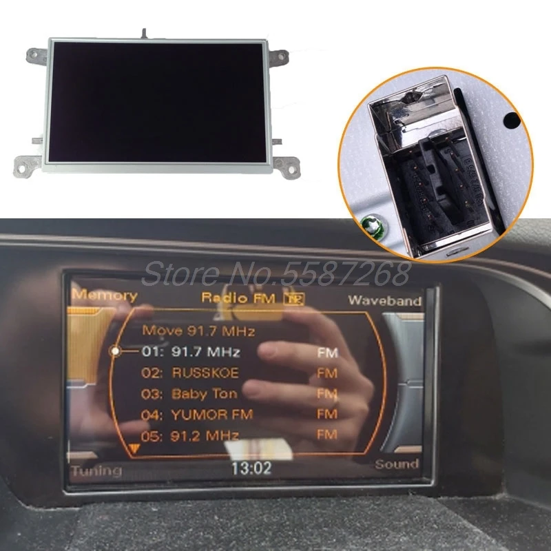 멀티미디어 디스플레이 유닛, LCD 스크린, GPS 탐색 모니터, 8T0919603G E F, 아우디 A4, B8, A5, Q5, 2010, 2012, 2015, MMI, 6.5 인치, 8T0, 919, 60