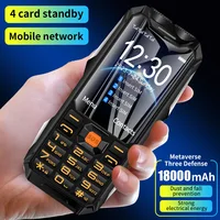 Q9 GSM 2G Network Mobile Phone 4 SIM Cards Rugged Bar Cellphone 3.5Inch HD Display Big Battery Loud Voice For Elderly 2