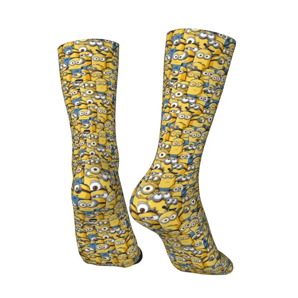 Custom Cool Print M- Minions Cartoon Socks for Women Men Stretchy Summer Autumn Winter M- Minions Bananas Crew Socks 14 S8344275ffdb347a883fb9e110e7d8b930