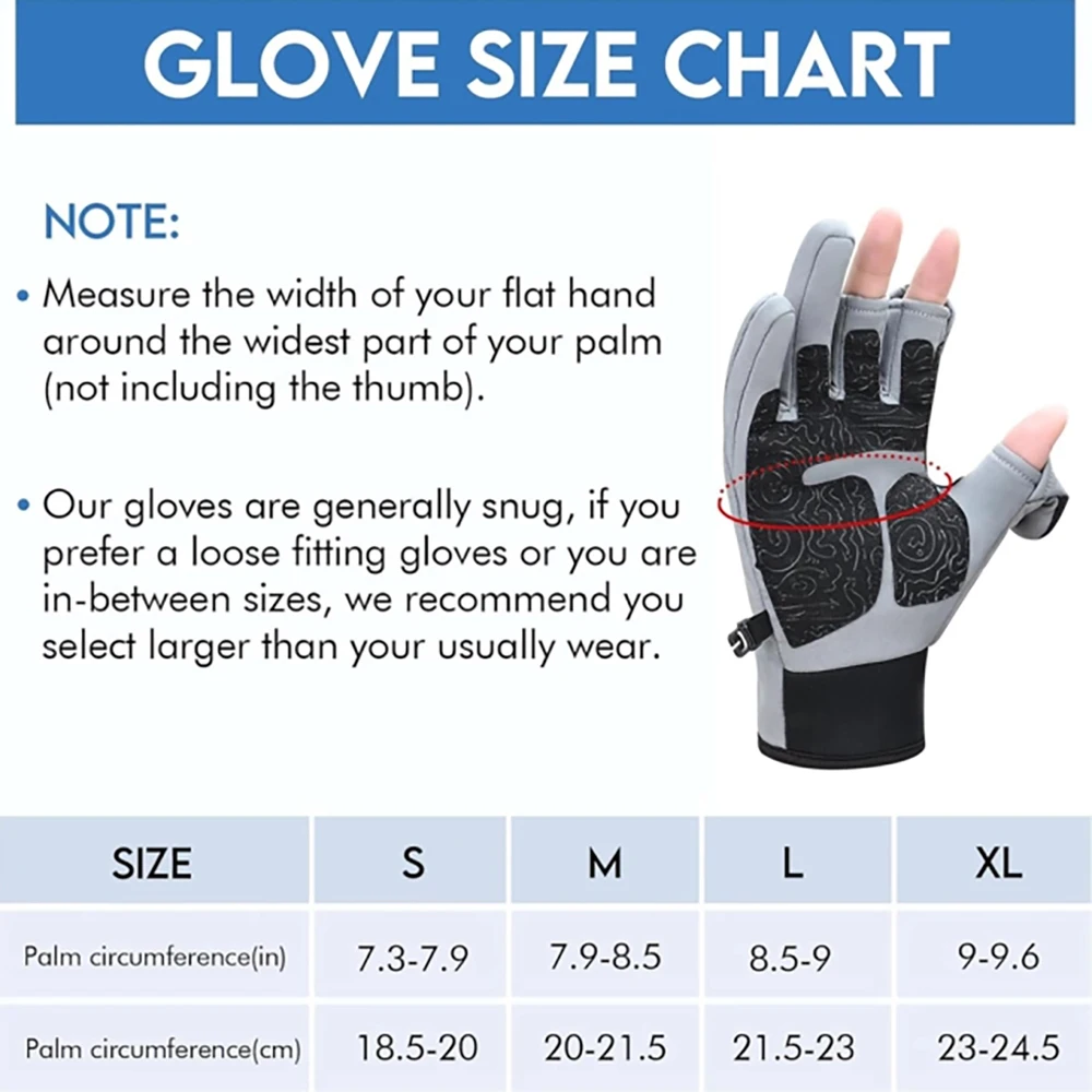 Aventik Windproof and Waterproof Winter Fishing Gloves Fleece lining Touchscreen Compatibility Durable Synthetic Leather