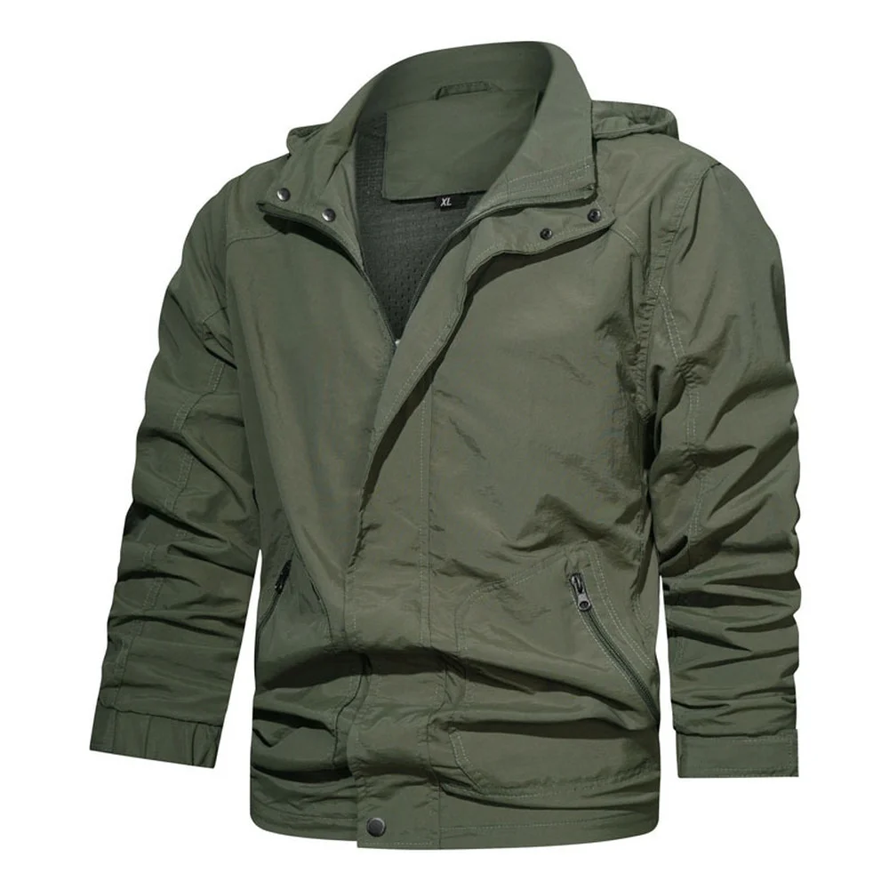 Fashion New Windbreaker Men's Jackets Waterproof Military Hooded Jacket