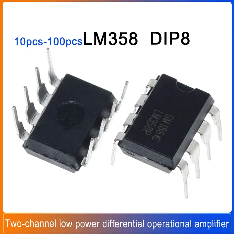10pcs-100pcs-LM358-LM358N-LM358P-DIP8-Dual-Operational-Amplifier ...