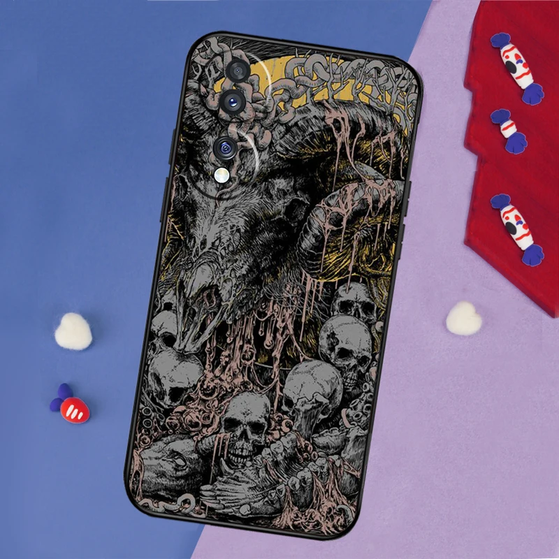 Satanic Scary Skull Phone Case Cover