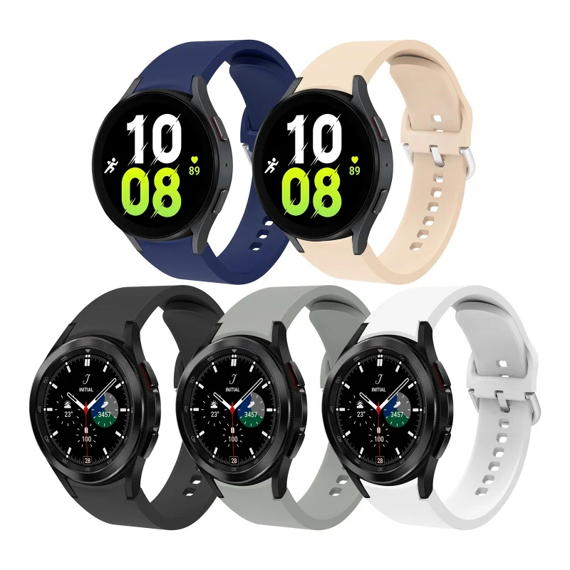 Per Samsung Galaxy Watch 4 Classic 5 Pro 45Mm 20Mm Cinturino In Silicone Per Samsung Galaxy Watch 4 5 40Mm 44Mm Watch Stra.P