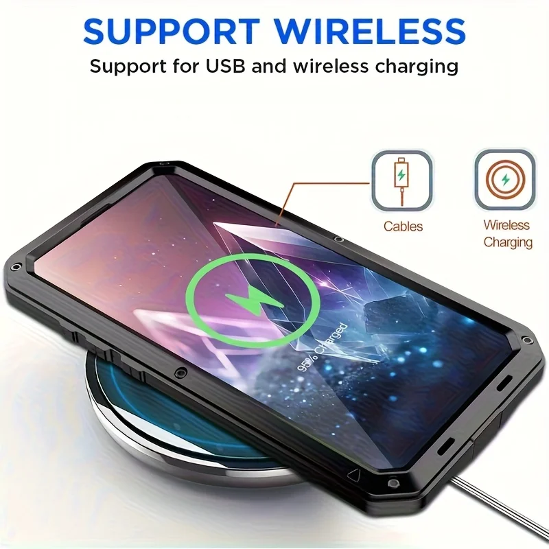 Premium Metal Doom Armor Case - 360° Shockproof Full Body Protective Cover