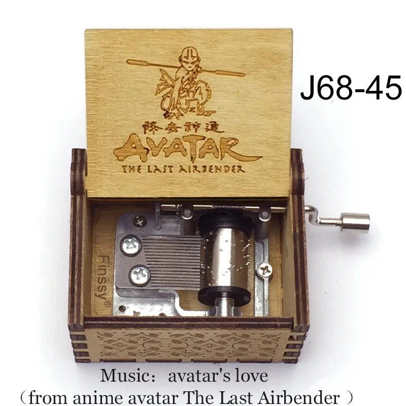Anime Avatar The Last Airbender Music Box Avatar's Love Theme Laser Carved Wooden Children Birthday Christmas New Year Cute Gift