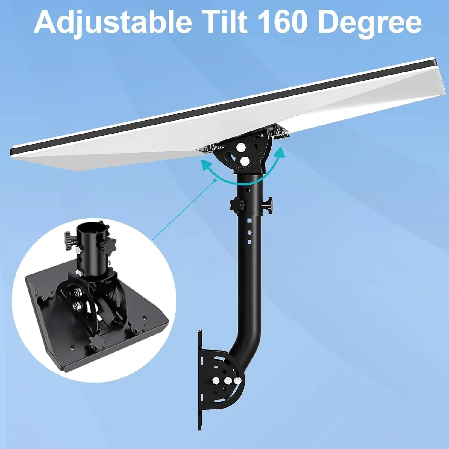 Starlink Gen V3 Wall Mount Adjustable Tilt 160Degree Starlink Internet Kit Satellite Compatible with Starlink Standard Gen3 Dish