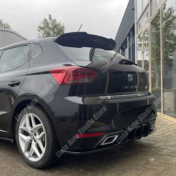 Spoiler Posteriore per Seat Ibiza Mk5 2017-2025 Hatchback TGI TDI FR Standard Stile Maxton Alettone per Bagagliaio Nero Lucido in ABS