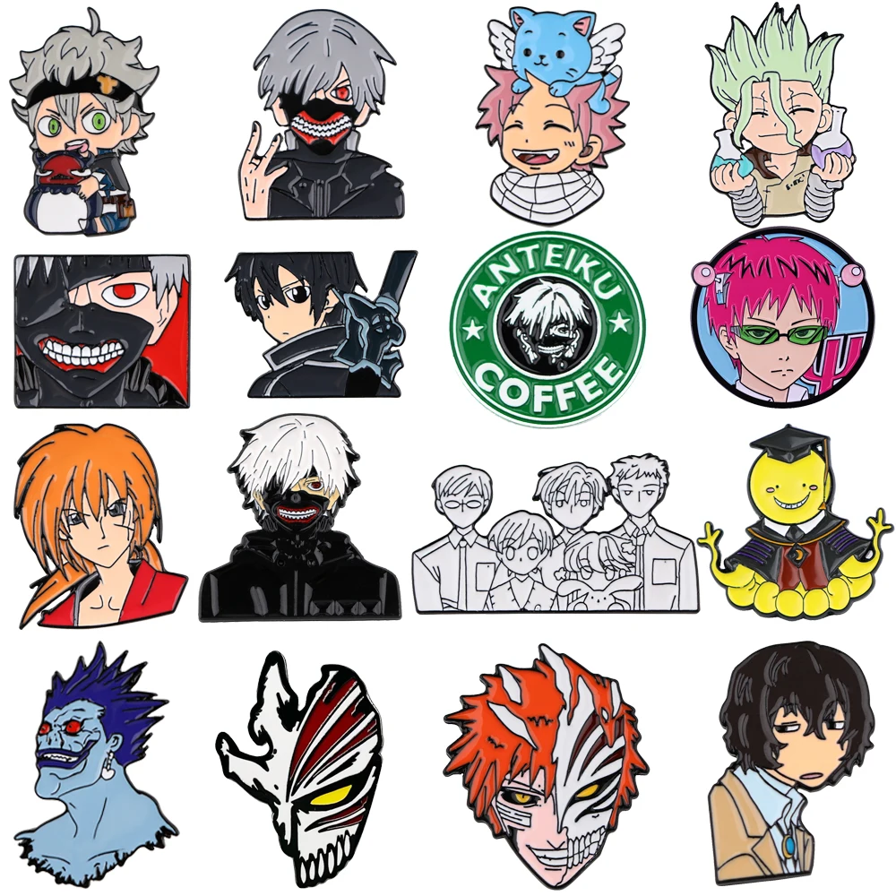 

Japan Anime Enamel Pins Brooches Lapel Pin Cartoon Badges Backpack Jewelry Gifts For Fans Friends