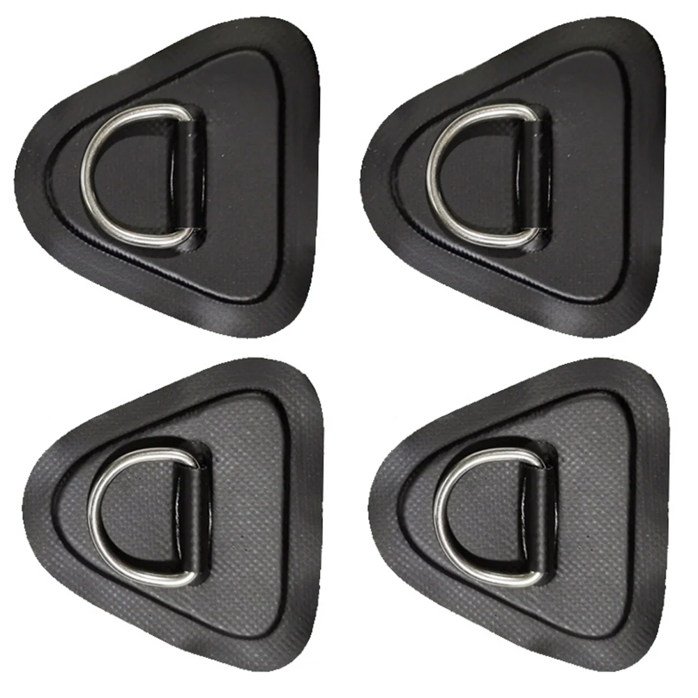 

3/4PCS Surfboard Inflatable Boat Triangle Patch 9cm PVC Patch With Stainless Steel D-Ring For Inflatable Raft Dinghy Kayak Canoe