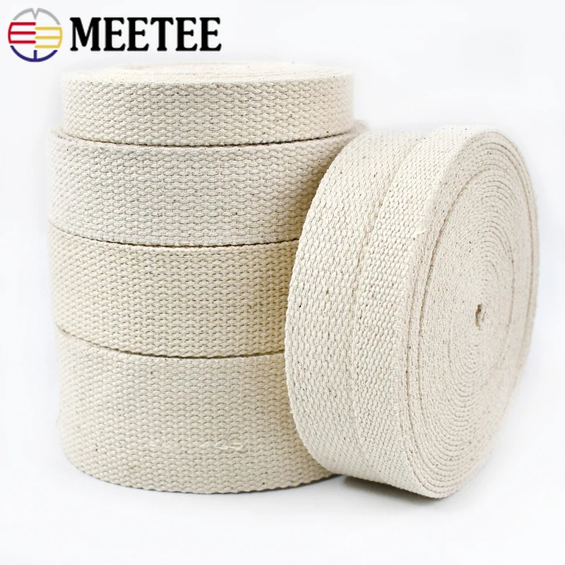 5Meters 20/25/30/38/50mm Polyester Cotton Webbings Str..