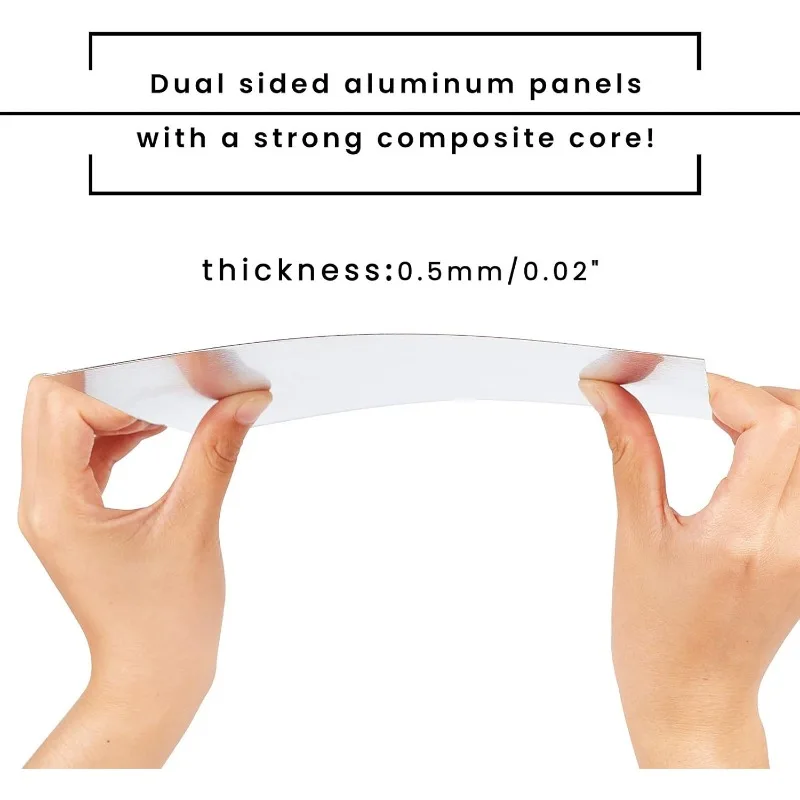 6pcs Blank Aluminium Stamping Sheets Thin Aluminum Sheets Practice Panel Plate Metal Craft for Jewelry Making Hand Stamping