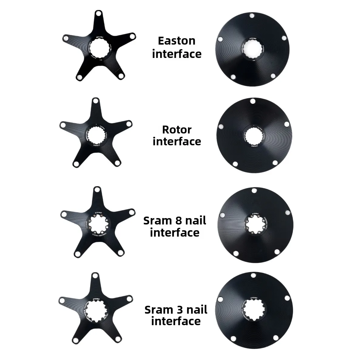 ストーンチェーンリングアダプタースパイダーコンバータ 144bcd 5 穴
