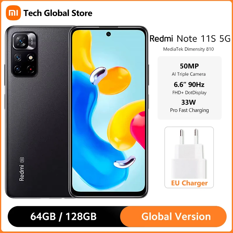 

Смартфон Xiaomi Redmi Note 11S, 810 дюйма, NFC, 33 Вт, быстрая зарядка, 50 МП, тройная камера с искусственным интеллектом