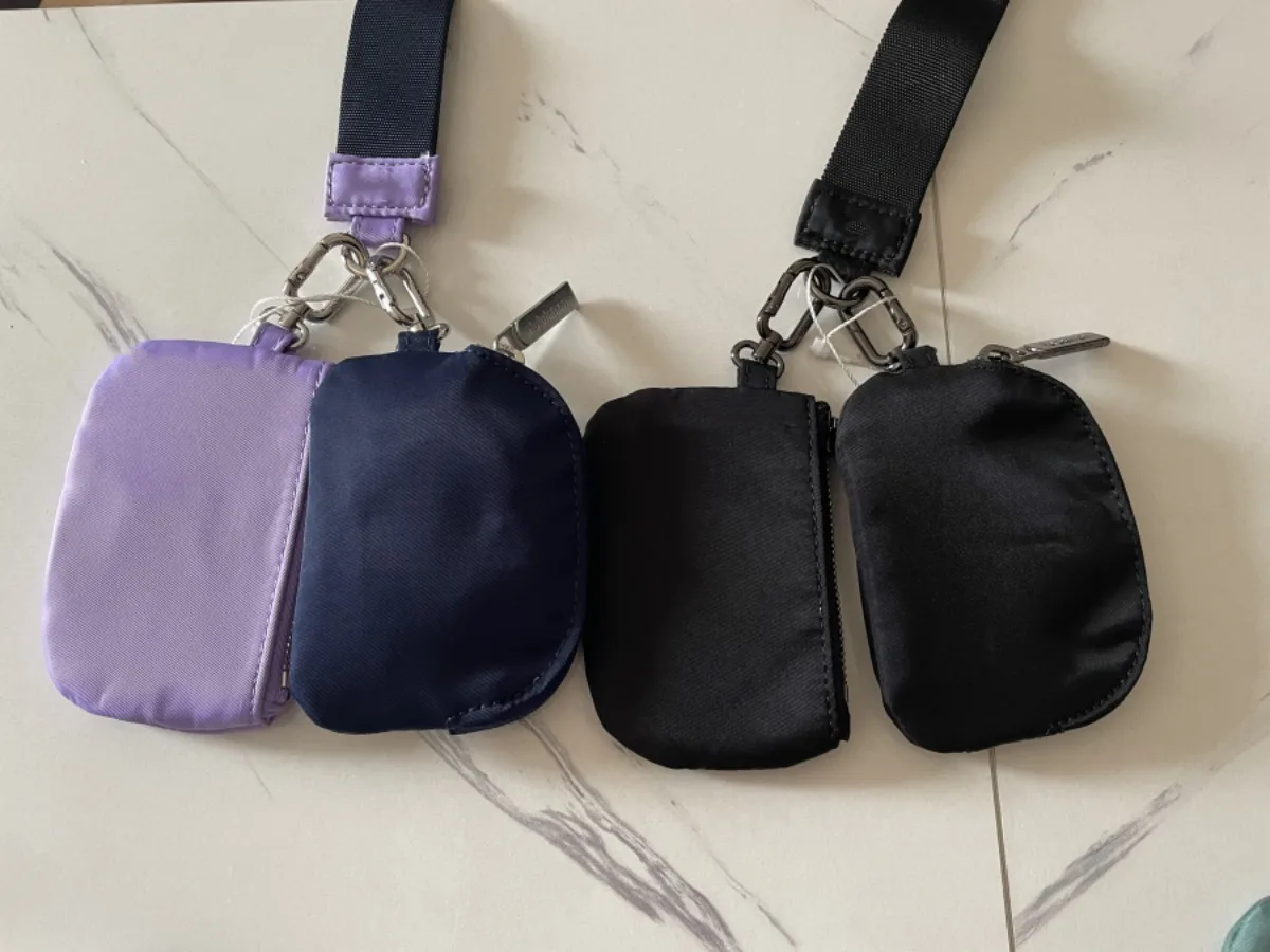 2024 New Mini Zip Around Wristlet Wallet for Women Dual Pouch Wristlet Portable Wristlet bag Coin Pock