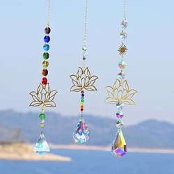 Enchanting Crystal Sun and Moon Wind Chime with Rainbow Prisms and Angelic Butterfly Pendants for Garden and Window Decor (3pcs Set)