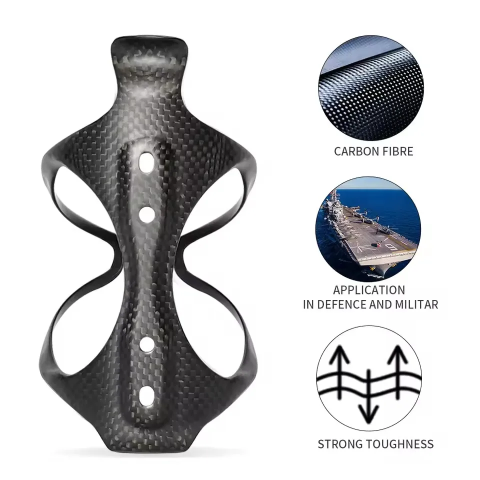 3K/UD Carbon Fiber Water Bottle Cage Bike Bottle Holder Bicycle Brackets for Diameter 72-74mm