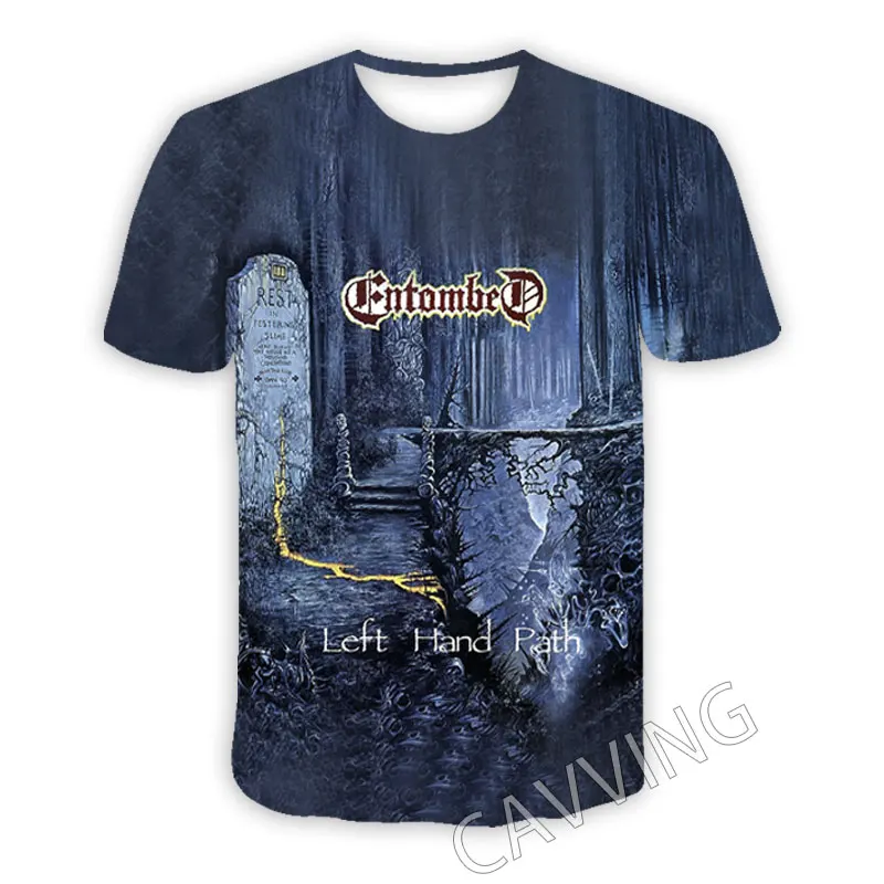 CAVVING 3D Printed  Entombed  Rock  Casual T-shirts  Hip Hop T Shirts Harajuku Styles Tops Clothing for Men/women