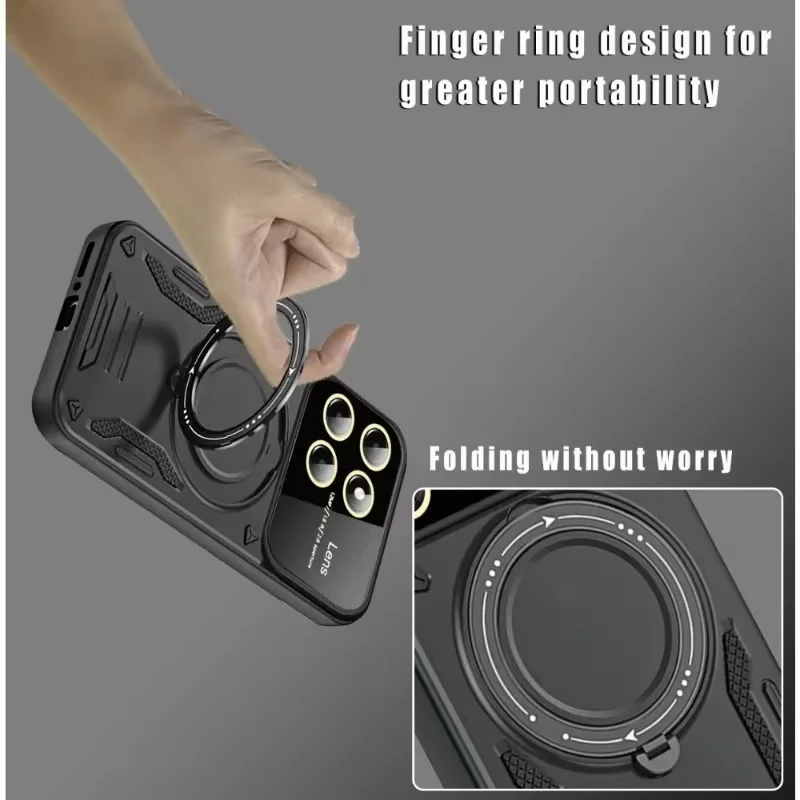 Magsafe Magnetic Ring Holder Stand Phone Case with Enhanced Protection
