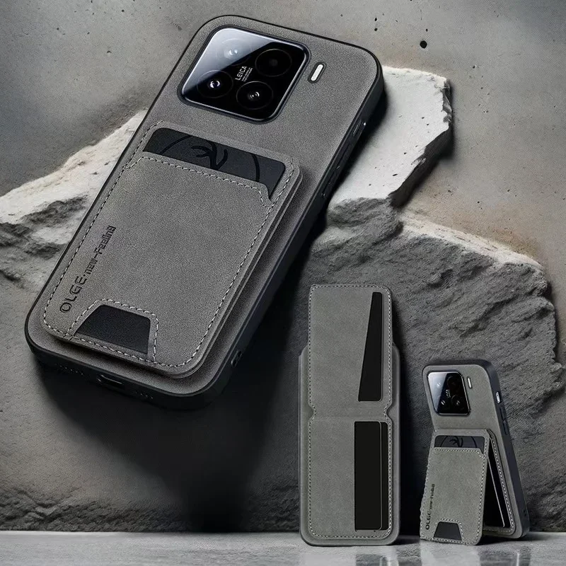 Luxury Business Leather Phone Case with Wallet and Card Slot Holder