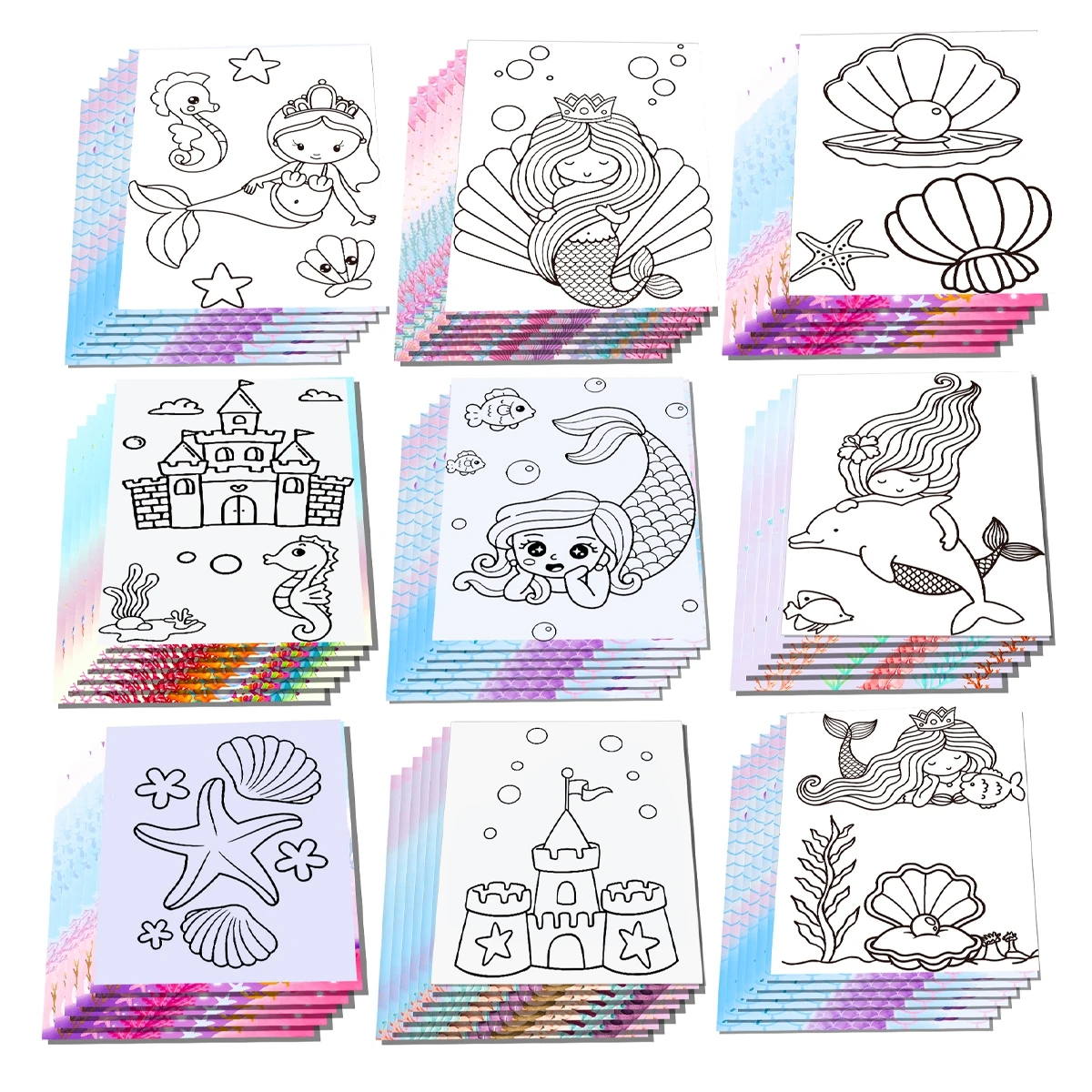 Libri Da Colorare Per Bambini Regali Carta Ad Acquerello Giungla Unicorno Sirena Costruzione Libro Da Disegno Educazione Scolastica Giocattoli Di Canc