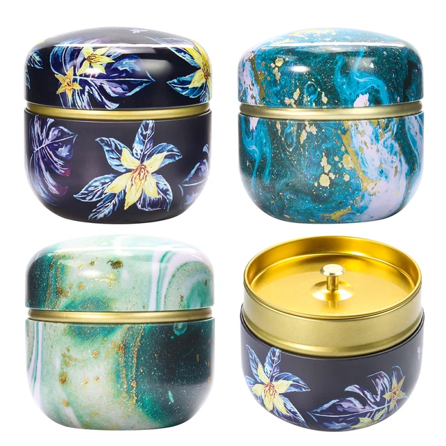 Retro Festett Virágok Aranyozott Csillag Galaxis Surf Strand Ónlemez Fém Malacka Bank Cukorka Ékszer Fülhallgató Élelmiszerek Tároló Doboz Dekoráció