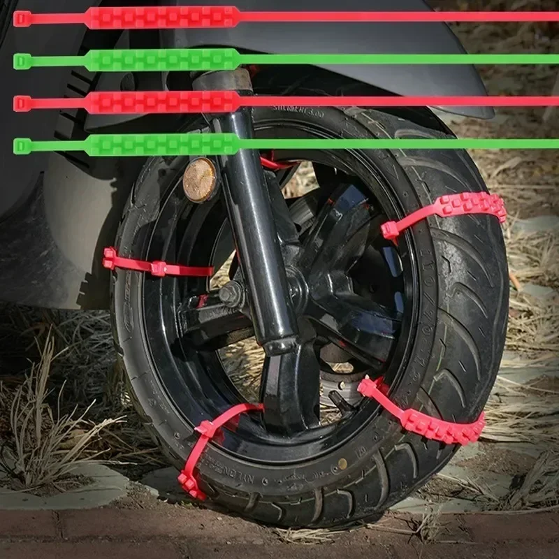 Electric Car Anti-skid Chain 5/10PCS Wear-resistant Thickened Nylon Anti-skid Tie Universal Snow Car Tyre Emergency Chain