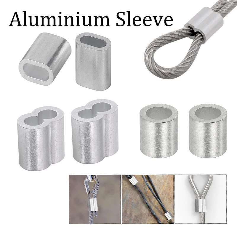 5-500pcs Aluminium Sleeve,Double Hole Cable Crimp Sleeve 8-Shape Aluminum Cable Stopper Crimp Rope Hardware Accessories 5-500pcs Aluminium Sleeve,Double Hole Cable Crimp Sleeve 8-Shape Aluminum Cable Stopper Crimp Rope Hardware Accessories