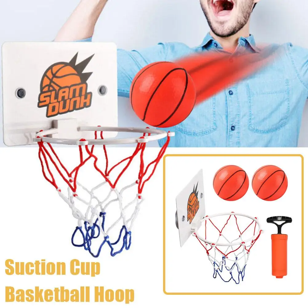 Indoor Basketball Hoop Sports Fan Backboards For Kids Boys Girls Door Room Suction Cup Basketball Hoop Mini With 2 Ball Toy basketball hoop