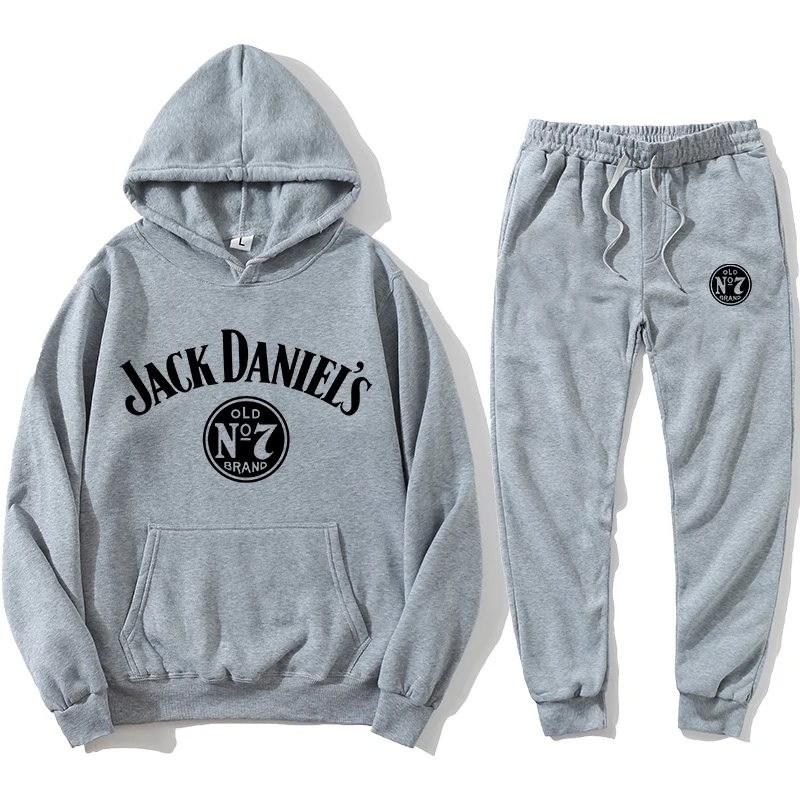 2024Hoodie set men's sportswear outdoor casual print fleece super Dalian hoodie fashion hip-hop street set