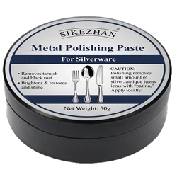 Lustrous Silver Polish Paste - Gentle Tarnish Remover - 50g