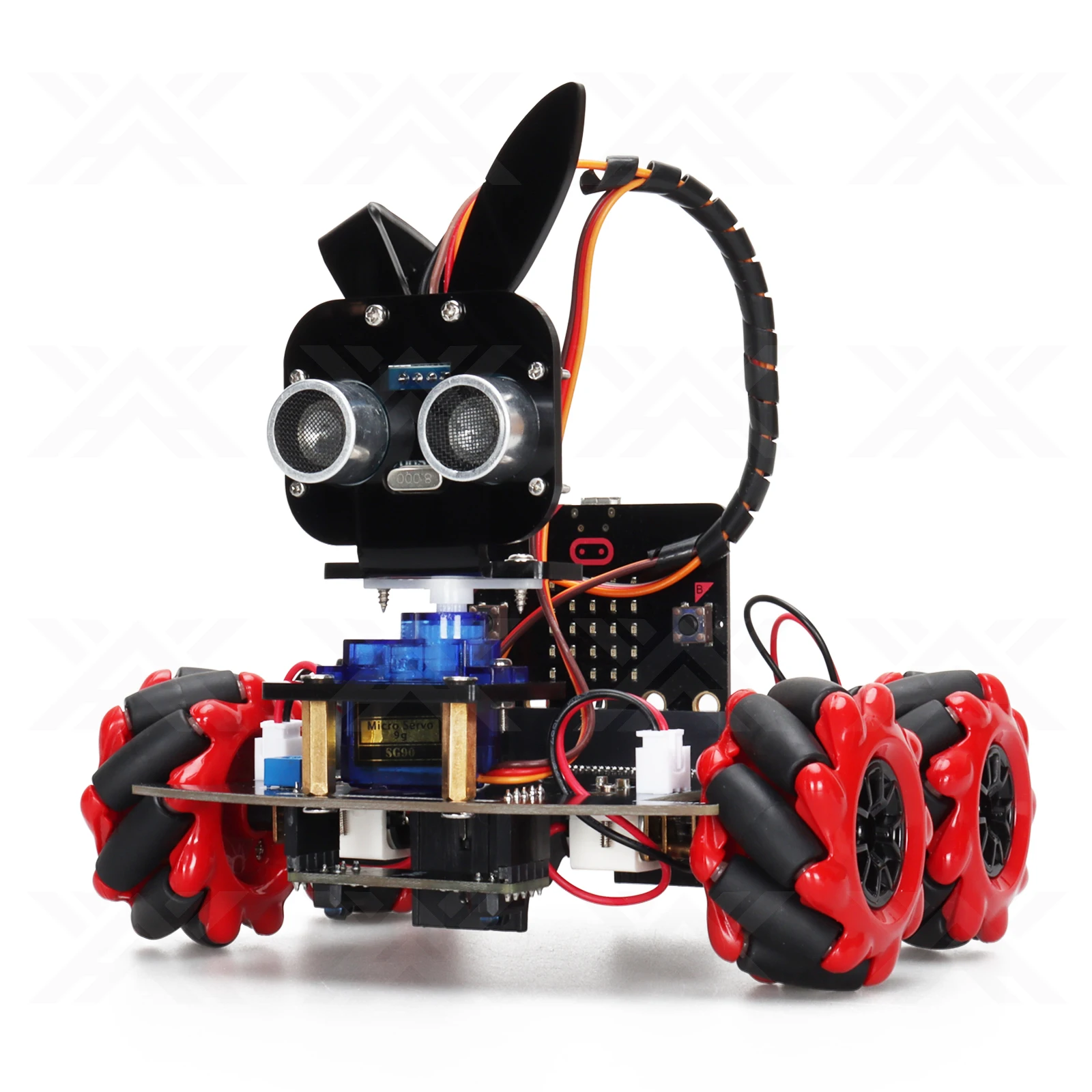

PC Graphical Programming RC Smart Robot Car + Code Handle Remote Control Robotic Kit Education Starter Kit For Microbit