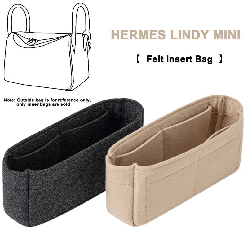 

EverToner Felt Insert Bag Organizer for Lindy Mini Handbag Makeup Liner Bags Travel Portable Cosmetic Original Inner Pouch