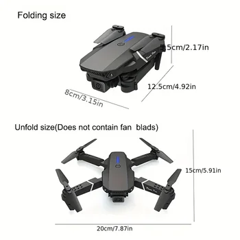2024 New E88 Pro WIFI FPV drone camera height hold RC foldable quadcopter for Halloween, Thanksgiving, Christmas, gifts 2