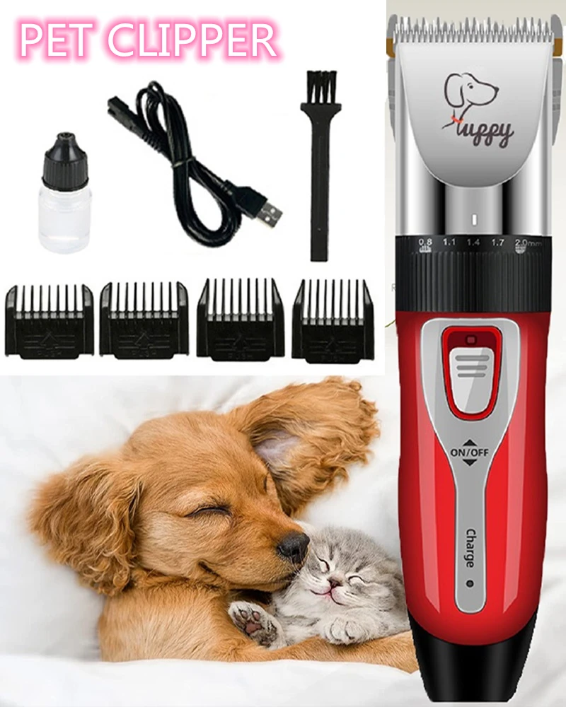Pet Hair Trimmer Dog Shaver Hair Clipper Puppy Grooming Rechargeable